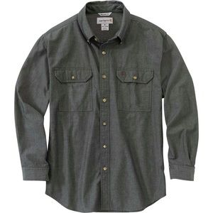 Carhartt Fort Solid Mens Long-Sleeve Shirt Size Large in Dark Grey